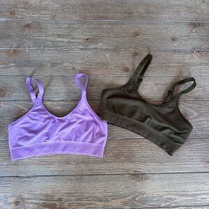 BOMBAS Women's Purple and Brown Sports Bras Set
